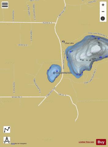 Twenty Seven Lake,  Pierce County depth contour Map - i-Boating App
