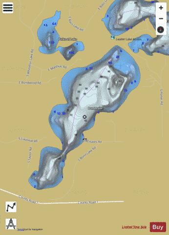 Bond Lake depth contour Map - i-Boating App