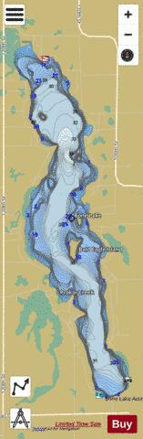 Bone Lake depth contour Map - i-Boating App