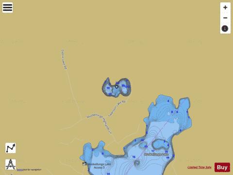 Swanson Lake depth contour Map - i-Boating App