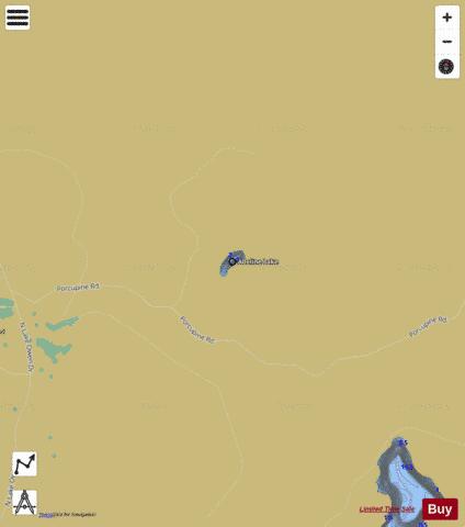 Adeline Lake depth contour Map - i-Boating App