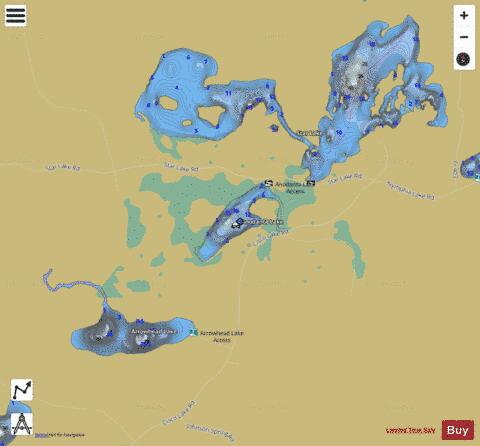 Anodanta Lake depth contour Map - i-Boating App