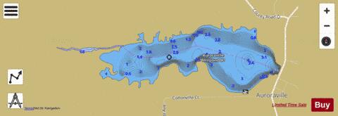 Auroraville Millpond depth contour Map - i-Boating App