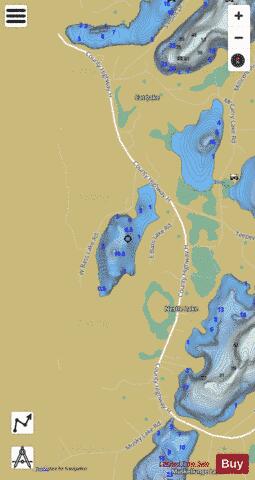 Bass Lake E depth contour Map - i-Boating App