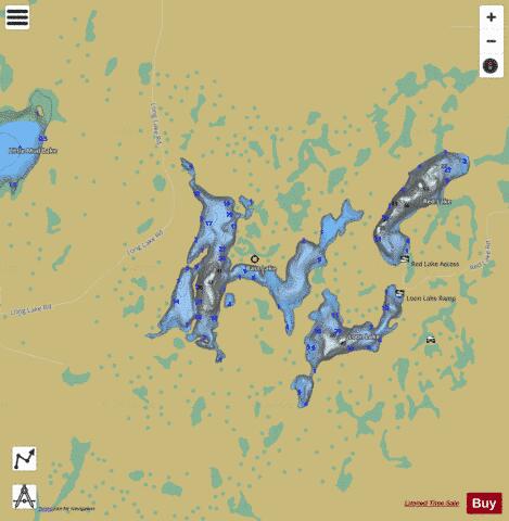 Bass Lake I depth contour Map - i-Boating App