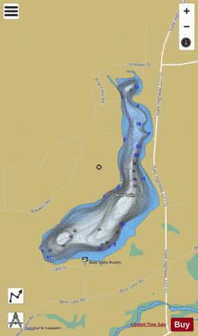 Bear Lake Royalton depth contour Map - i-Boating App