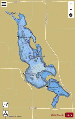 Bear Trap Lake depth contour Map - i-Boating App