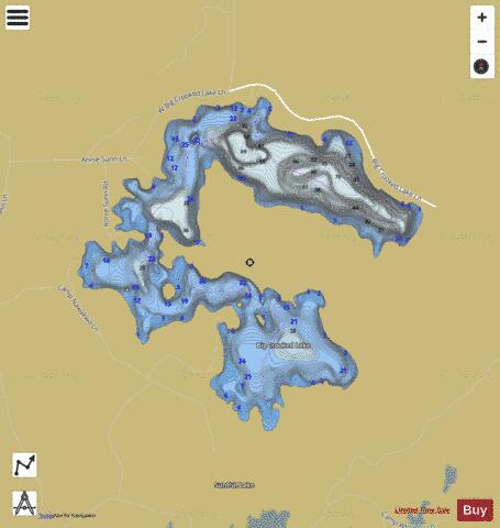 Big Crooked Lake depth contour Map - i-Boating App