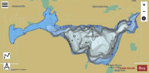 Black Oak Lake depth contour Map - i-Boating App