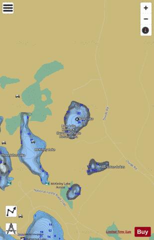 Bose Lake depth contour Map - i-Boating App