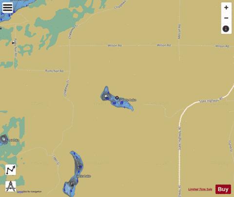 Cadotte Lake depth contour Map - i-Boating App