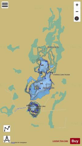 Chelsea Lake depth contour Map - i-Boating App