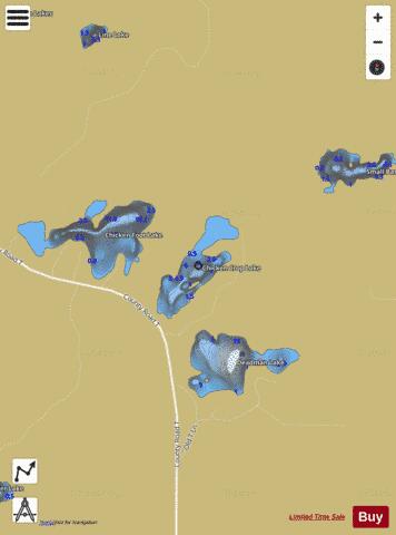 Chicken Crop Lake depth contour Map - i-Boating App
