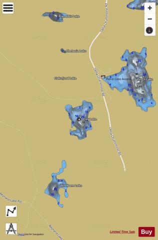 Clay Lake depth contour Map - i-Boating App