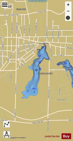 Cravath Lake depth contour Map - i-Boating App