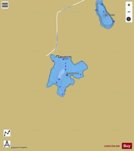 Derosier Lake depth contour Map - i-Boating App