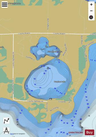 Durphee depth contour Map - i-Boating App