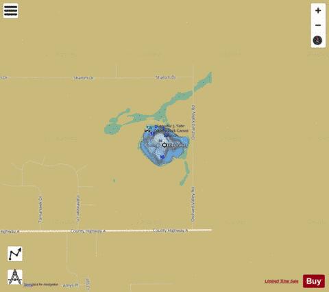 Erler Lake depth contour Map - i-Boating App