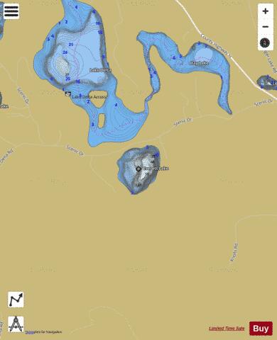 Everett Lake depth contour Map - i-Boating App