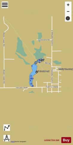Fall Creek Pond depth contour Map - i-Boating App