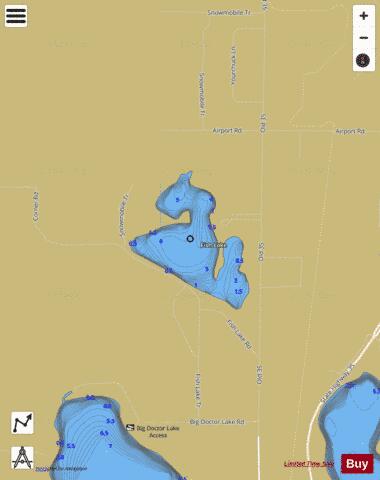 Fish Lake A depth contour Map - i-Boating App