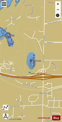 Forest Lake A depth contour Map - i-Boating App