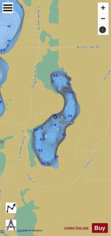 Fuller Lake depth contour Map - i-Boating App