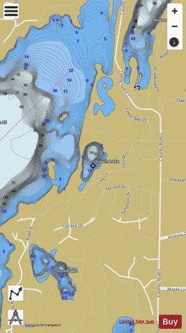 Garvin Lake depth contour Map - i-Boating App