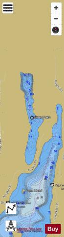 Gilbert Lake A depth contour Map - i-Boating App