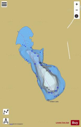 Golden Lake depth contour Map - i-Boating App