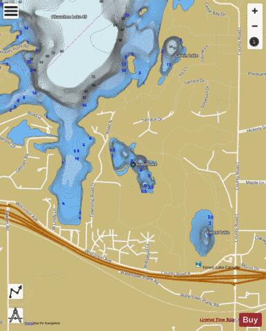 Mud Lake, Cornell depth contour Map - i-Boating App