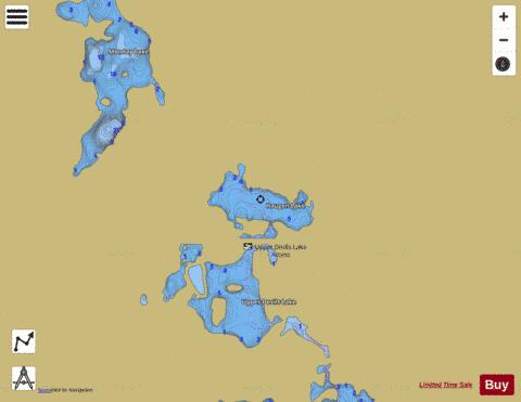 Haugen Lake depth contour Map - i-Boating App