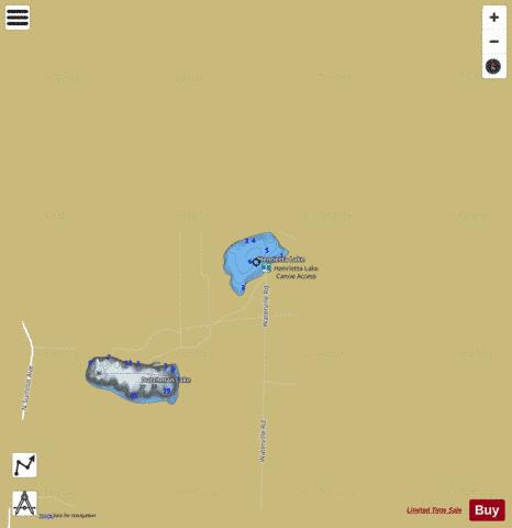 Henrietta Lake depth contour Map - i-Boating App