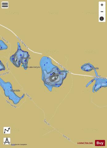 Hildur Lake depth contour Map - i-Boating App