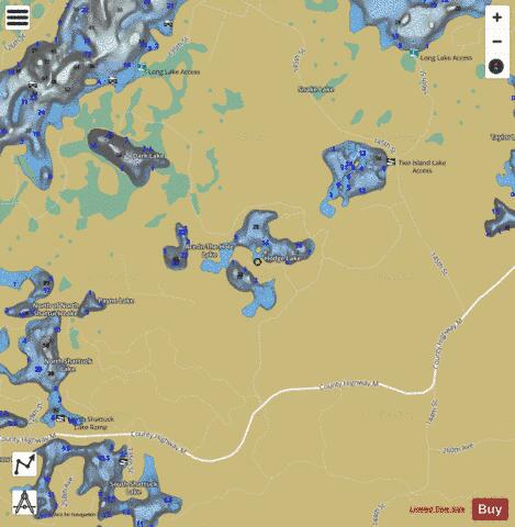 Hodge Lake depth contour Map - i-Boating App