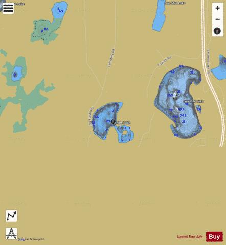 Kreide Lake depth contour Map - i-Boating App