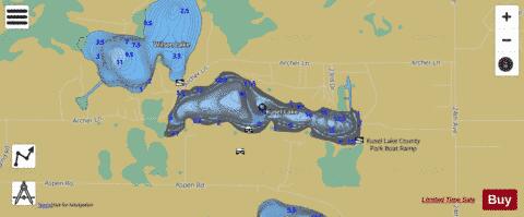 Kusel Lake depth contour Map - i-Boating App