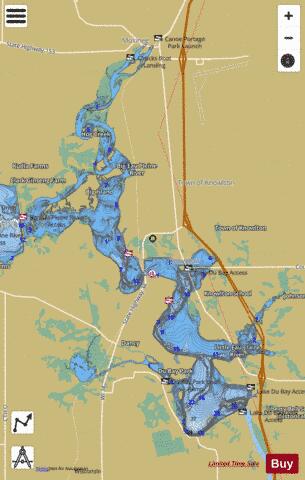 Lake Dubay depth contour Map - i-Boating App