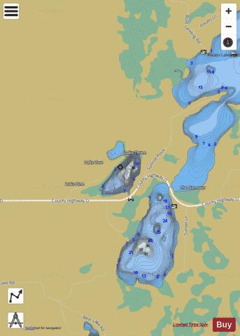 Lake Four depth contour Map - i-Boating App