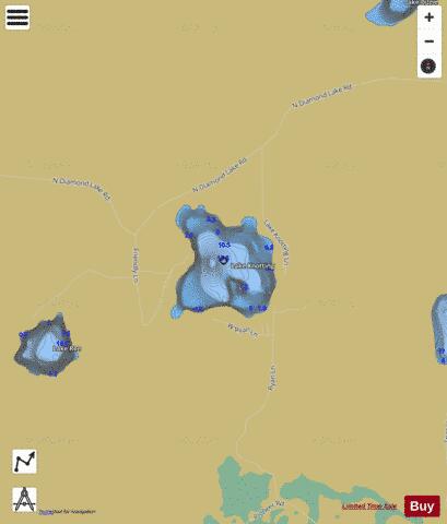 Lake Knotting depth contour Map - i-Boating App