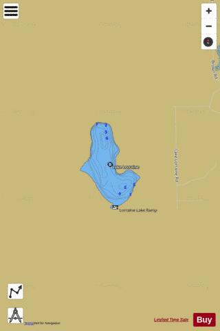 Lake Lorraine depth contour Map - i-Boating App