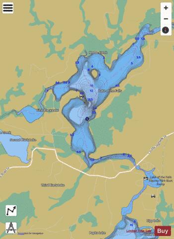 Lake Of The Falls depth contour Map - i-Boating App