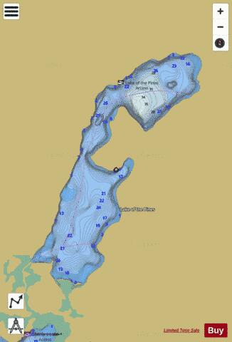Lake Of The Pines depth contour Map - i-Boating App