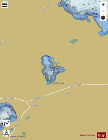 Lake Salsich depth contour Map - i-Boating App