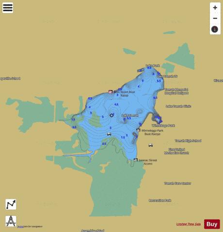 Lake Tomah depth contour Map - i-Boating App