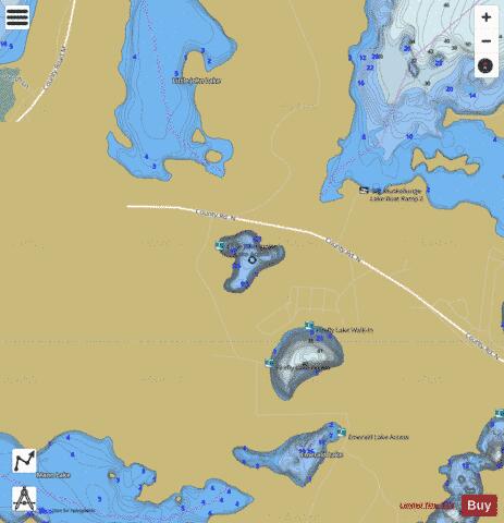 Little John Junior Lake depth contour Map - i-Boating App