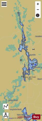 Long Lake N depth contour Map - i-Boating App
