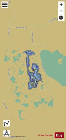 Loon Lake C depth contour Map - i-Boating App