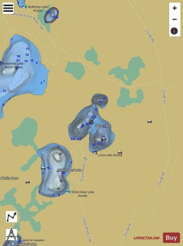 Luna Lake depth contour Map - i-Boating App