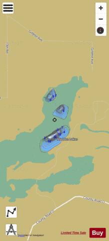 Madden + Thompson Lakes depth contour Map - i-Boating App
